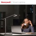 thumbnail image 2 of Honeywell LED Desk Lamp for Home Office - H4 Sunturalux™ Eye-Caring Desk Light, 14W Dimmable Table Lamp with 3 Color Modes 5 Brightness Levels, Auto Dimming, Timer, Adjustable Reading Lamp, Gray, 2 of 9