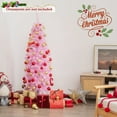 thumbnail image 3 of Costway 5 FT Pre-lit Christmas Tree Hinged Pencil Xmas Decoration with 190 LED Lights Pink, 3 of 10