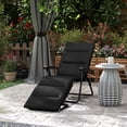 thumbnail image 2 of Outsunny Chaise Longue Pliante avec Coussin, Dossier Réglable, Noir, 2 of 10