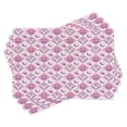 thumbnail image 1 of Ambesonne Owls Place Mats Set of 4, Sleeping Birds Moon Stars, Standard Size, Pink Lavender, 1 of 6