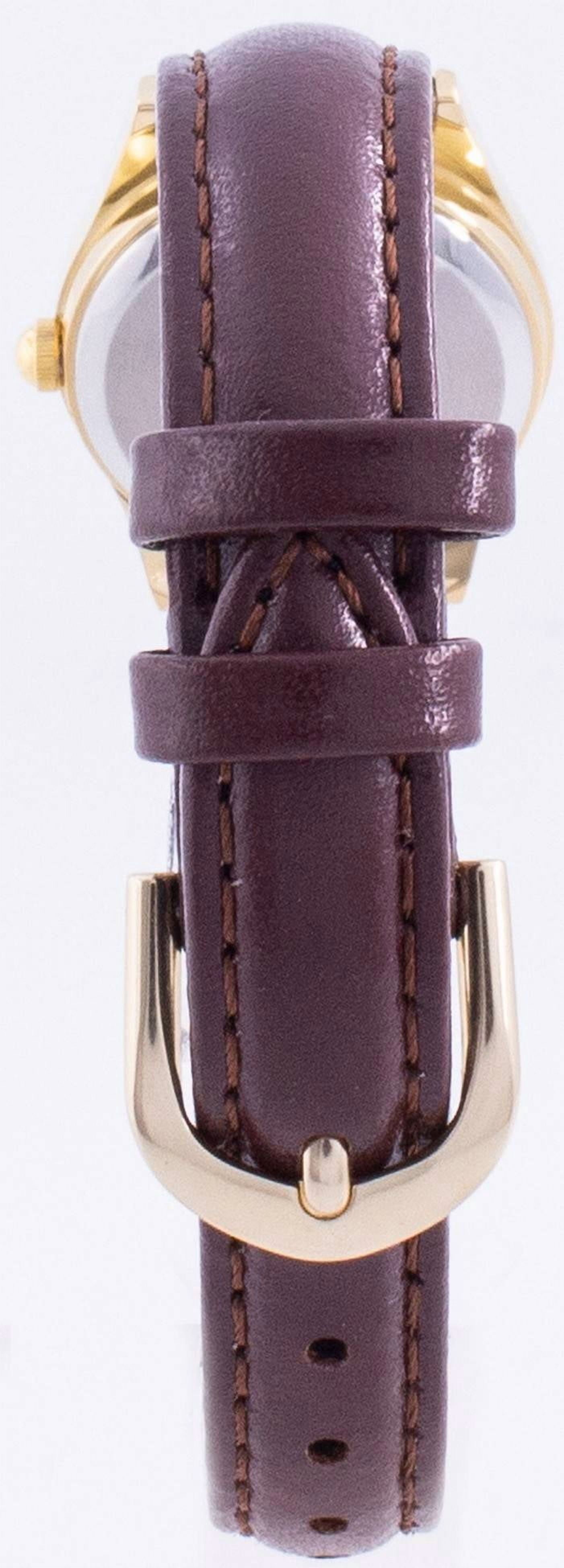 Womens Brown Leather Analog Watch LTP1094Q-7B9