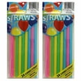 thumbnail image 3 of 48 Pc Milkshake Straws BPA Free Jumbo Smoothie Drinking Party Neon Large Wide, 3 of 4