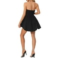 thumbnail image 3 of INSPIRE CHIC Strapless Dresses for Women's Sweetheart Neck Zipper Front Party Dress M Black, 3 of 5