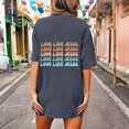 thumbnail image 3 of WILLBEST Chemises pour Femmes Décontractées Mode Été Col Rond Manches Courtes T-Shirt Imprimé Ample Confortable 6, 3 of 6