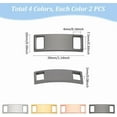 thumbnail image 3 of Alloy Rectangle Tag for Shoelaces Shoe Decoration Charms Curved Rectangle Customized Nameplate Words Blank Tag Shoe Buckles Shoelace Decoration Charms for Sneaker, 3 of 8