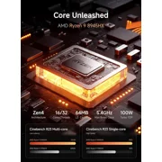 MINISFORUM MS-A2 Mini Workstation AMD Ryzen 9 8945HX(16C/32T, up to 5.4GHz) Barebone Mini PC, HDMI/2xUSB-C Triple Display Mini PC, 2x2.5G LAN Port|10G SFP+ Port, Support M.2 2280/22110/U.2 SSD
