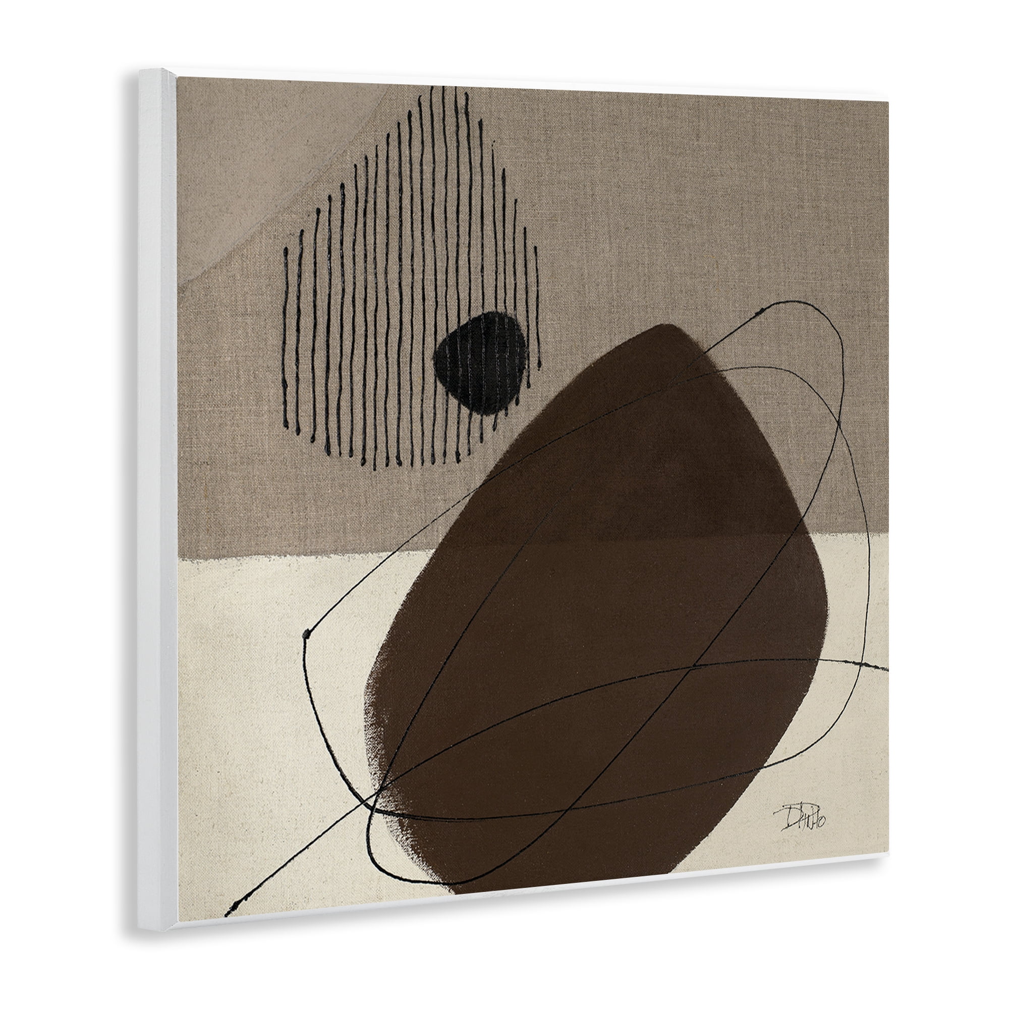 Stupell Industries Hidden Lines Abstraction Abstract Painting Unframed Art Print Wall Art, 12 x 12