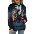 thumbnail image 5 of Anime Demon Slayer Adult Sweater Pullover Hoodie 3D Printed Loose Hooded Long Sleeved Jackets Tops, 5 of 8