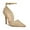 Beige, variant on XYD Women Elegant Pointed Toe Pumps Floral Lace Bridal Ankle Strap Thin High Heels Evening Dress Shoes Size 7 White
