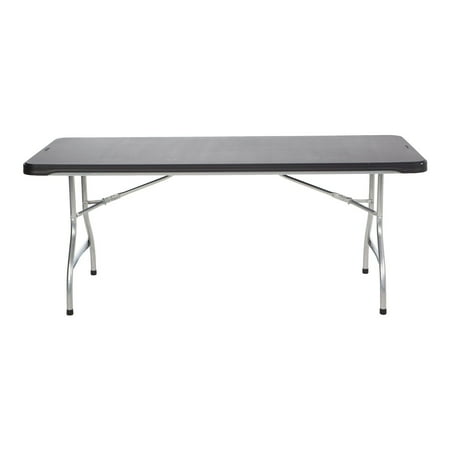 Lifetime 6' Commercial Grade Stacking Folding Table, Black