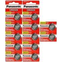 12 X Panasonic Cr2025 3V Lithium Coin Cell Batteries