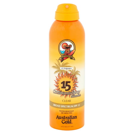 Australian Gold Exotic Clear Blend Broad Spectrum SPF 15 Continuous Spray Sunscreen, 6 fl (Best Continuous Spray Sunscreen)