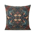 thumbnail image 2 of Boho Blue Pattern Ethnic Design Farmhouse Throw Pillow Covers 18 X 18 Inch, Set Of 4, Linen Study Sofa Cushion Cover Indoor Living Room Home Decor, 2 of 5