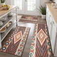 thumbnail image 2 of Boho Red Southwestern Ethnic Pattern Kitchen Rugs Sets Of 3,Kitchen Runner Rugs Non Skid Washable,Decorative Kitchen Floor Mats for Kitchen,Sink,Laundry,17"x30"+ 17"x47" + 17"x59", 2 of 6