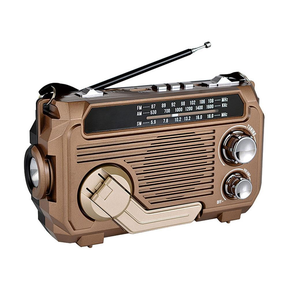 QHUDLV Solar Hand Crank Radio,Emergency Bluetooth Speaker,Flashlight Phone Charger for Outdoor