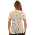 thumbnail image 3 of Just Love Loop Terry Tie Dye T-shirt for Women (Tie Dye Neon Bright Rainbow, 1X), 3 of 3