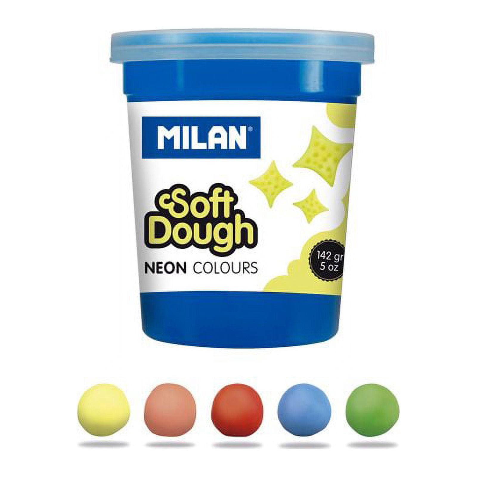 MILAN Soft Dough Neon Colors Play Dough - 5 Color Multicolor
