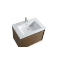 thumbnail image 3 of VSF 30in Single Sink Wall Mounting Bath Vanity in Brown with White Sintered Stone Top, 3 of 4