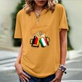thumbnail image 3 of Pompotops Prost T-Shirts d'Été pour Femmes à Imprimé, Col Rond, Manches Courtes, Hauts Blouse, 3 of 7