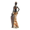 thumbnail image 3 of Estatua de dama tribal africana, adorno de resina, decoración africana, arte africano ligero Estilo D, 3 of 9