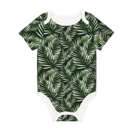 

Matuu Tropical Palm Leaves1 for Baby Short-Sleeve Bodysuit Soft Cotton Comfortable and Breathable Perfect for Newborns and Infants
