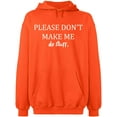 thumbnail image 2 of OXI Hoodie Sweatshirt - Please Don't Make Me Do Stuff, Basic Casual Hoodie for Men's and Women Fleece Hoodie Long Sleeve - Orange Large, 2 of 3
