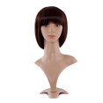 thumbnail image 1 of MapofBeauty Peluca Bob con Flequillo Plano Corto y Recto para Mujer de 12 Pulgadas/30 cm (Marrón Oscuro), 1 of 1