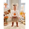 thumbnail image 6 of RUINIXCW Baby Girls Thanksgiving Outfit Turkey Romper and Plaid Skirt Headband Set, 6 of 8