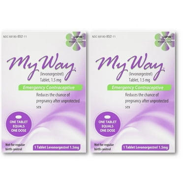 MyWay Emergency Contraceptive Pill | Compare to Plan B One-Step | 1.5MG ONE TABLET | 2PK