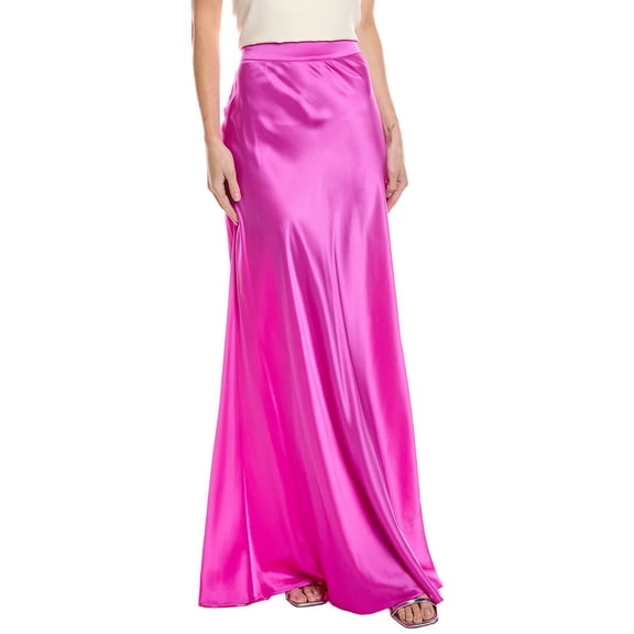 L’AGENCE womens L'AGENCE Ryker Waistband Silk Bias Skirt, 00, Purple
