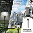 thumbnail image 5 of Outdoor Solar Pathway Lights 4 Pack Solar Lights for Yard Garden Decor Waterproof Glass Stainless Steel Auto-on/off Solar Landscape Lights for Lawn, Patio, Yard, Garden, Pathway, Driveway, 5 of 8