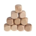 thumbnail image 2 of 10 Pcs Blank Wooden Dice Unfinished Square Blocks 6 Sided Wood Cubes, 2 of 16