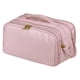 thumbnail image 1 of Bolsa de viaje para artículos de tocador, bolsa de almacenamiento de gran capacidad con portaescobillas, regalos portátiles Rosa, 1 of 7