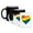 Multicolor, variant on 3drose, Image of Initial C on Gay Pride Colored Heart, 15oz Mug