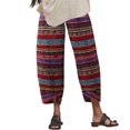 thumbnail image 4 of WILLBEST Pantalones Casuales de Mujer, Pierna Ancha, Cintura Elástica, Estampados, para Damas con Estilo, Ajuste Cómodo, Uso Diario XXXL, 4 of 8