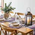 thumbnail image 6 of Purple Black Plaid Round 15 Inch Placemats Set of 6, Farmhouse Purple Black Checkered HeatResistant Non Slip Place Mats for Dining Table, Wipeable Braided Kitchen Table Mats for Housewarming, 6 of 9
