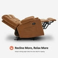 thumbnail image 6 of MCombo Power Loveseat Recliner, Electric Reclining Loveseat Sofa with Heat and Vibration, Cup Holders, USB Charge Port, Faux Leather Reclining Sofa for Living Room PR622, 6 of 9