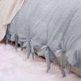 thumbnail image 6 of Unique Bargains Washed Cotton Duvet Cover Pillowcase Bedding Set Queen Light Gray, 6 of 8
