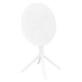 thumbnail image 3 of Compamia Sky 24 inch Round Folding Table in White finish, 3 of 8