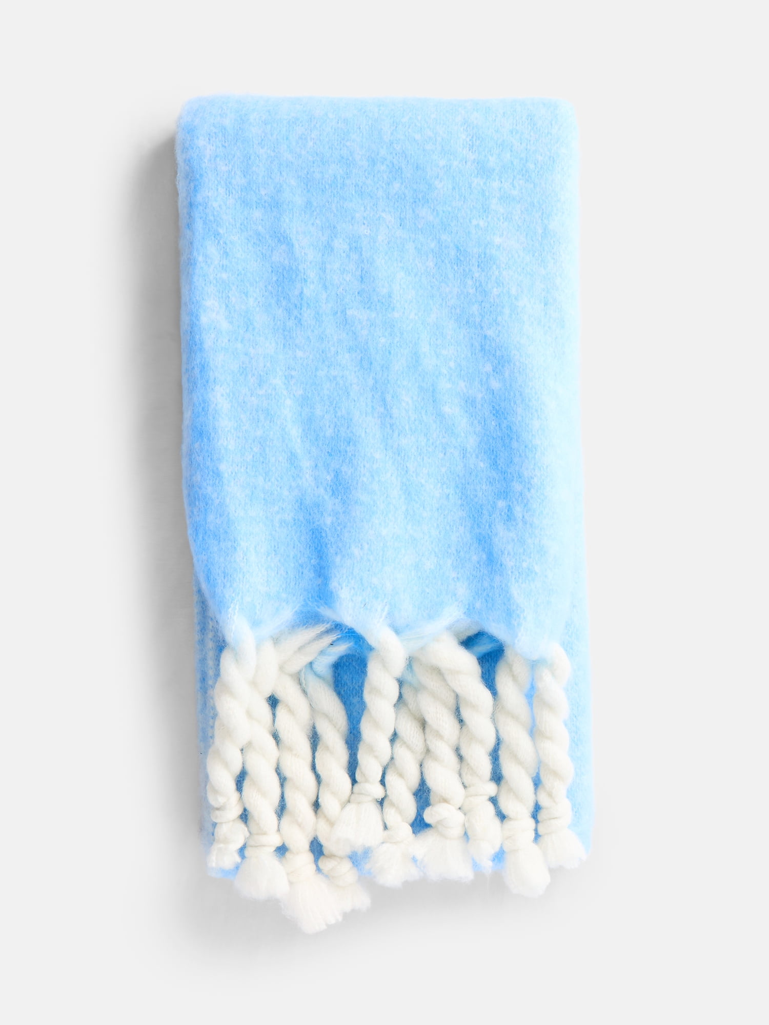 Scenario Women's Blanket Scarf with Braided Fringe Trim