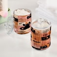 thumbnail image 4 of 4 Pack Bathroom Canisters Transparent Storage Jar for Cotton Ball, Swab, Floss Orange Halloween Motif, 4 of 6