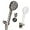 Brushed Nickel, variant on Handheld Shower  with  Off  8-Mode High  Showerhead with 79  Extra-long Stainless  Hose and Bracket  Extra Low-Reach  Wall Mount for ,...