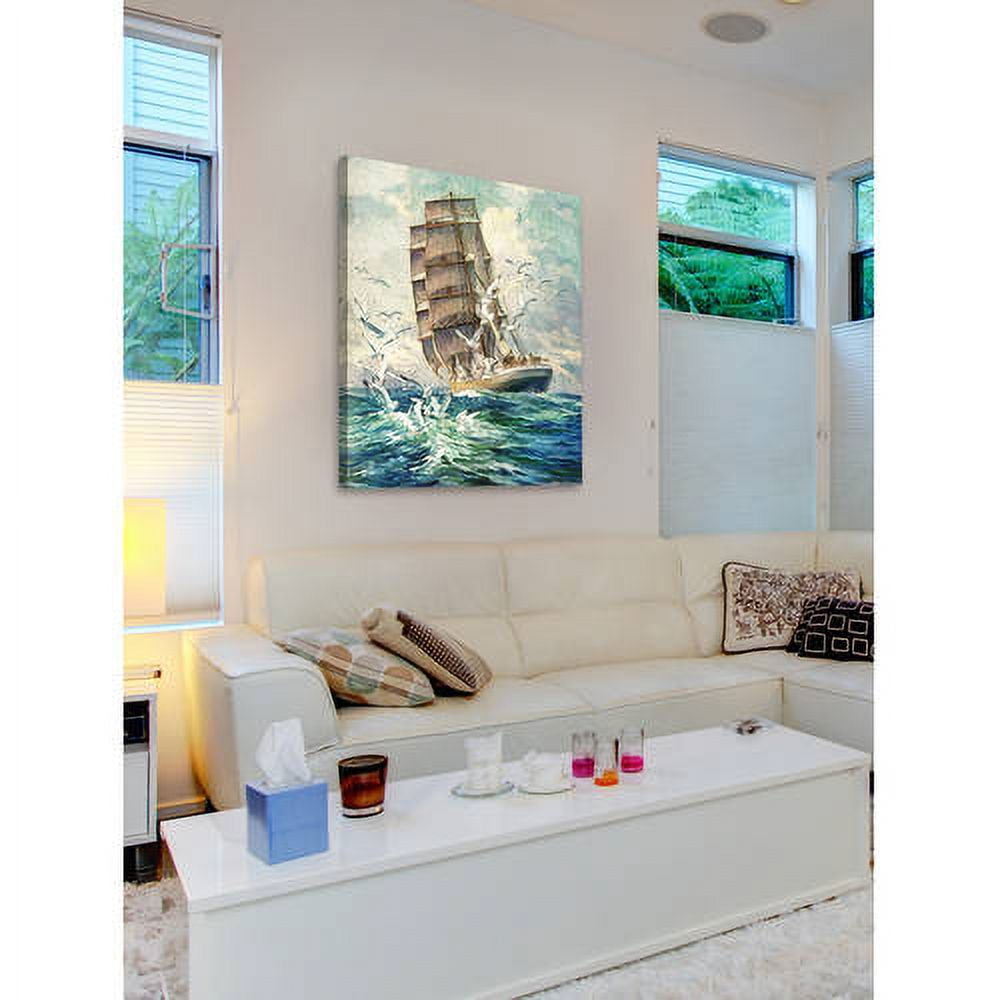 Marmont Hill 'Seagulls In Motion' Painting Print on Wrapped Canvas