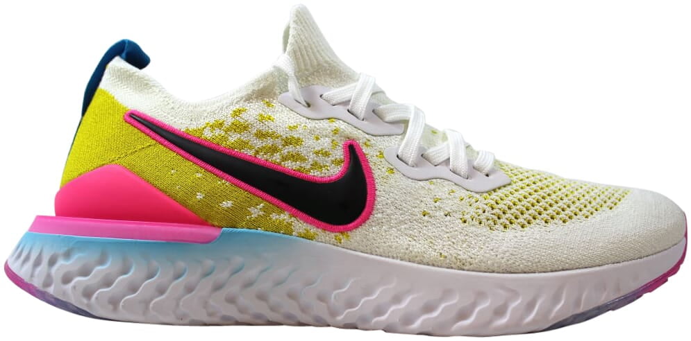 nike epic react flyknit 2 white black pink blast