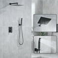 thumbnail image 5 of Rainfall Shower System Matte Black with High Pressure 12 inch Shower Head Hand Held Square Shower Head Bathroom Luxury Rain Mixer Shower Complete Combo Set Wall Mounted, 5 of 8