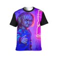 thumbnail image 6 of Chucky T-Shirts for Men Women, Funny Novelty Tee for Adults, Fashion 3D Print Short Sleeve, Unisex Casual Crew Neck Tee, 6 of 8