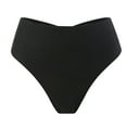 thumbnail image 5 of Sopiago Bikini Bottoms for Women Mid Rise Swimsuit Bottoms Full Coverage Bathing Suit Bottom for Women Basic Swim Briefs Black,M, 5 of 7