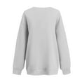 thumbnail image 4 of qucoqpe Women's Oversized Sweatshirts Fall Fashion Outfits Solid Drop Shoulder Zip Collar Pullover Winter Long Sleeve Tops, 4 of 5