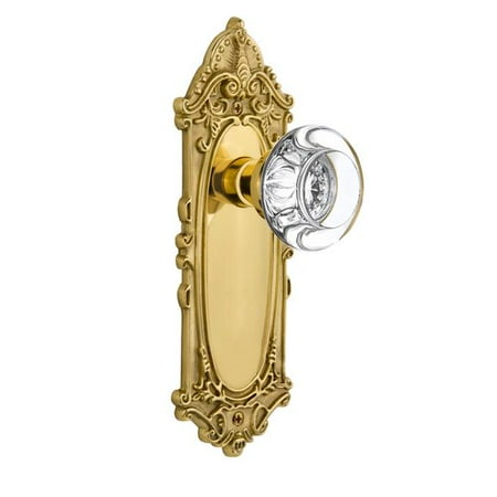 Nostalgic Warehouse Round Clear Crystal Door Knob With Victorian