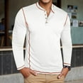 thumbnail image 2 of KHONTS Men's Henley Shirts Long Sleeve Casual T Shirts Basic Classic Vintage Cotton Tee Shirts Button Shirts White XL, 2 of 7